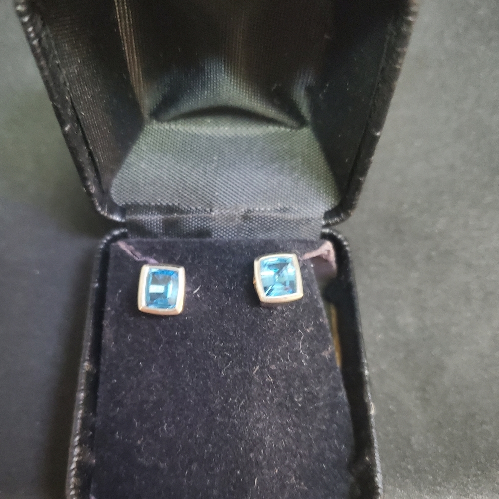 Lagos Blue Topaz stud earrings